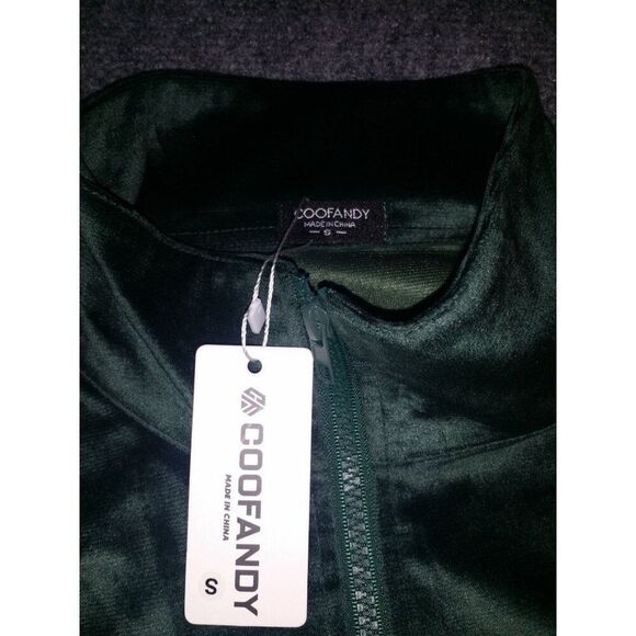 Coofandy Jacket Men Sz S Green Full Zip Everyday Casual‎ Athleisure - Picture 4 of 4